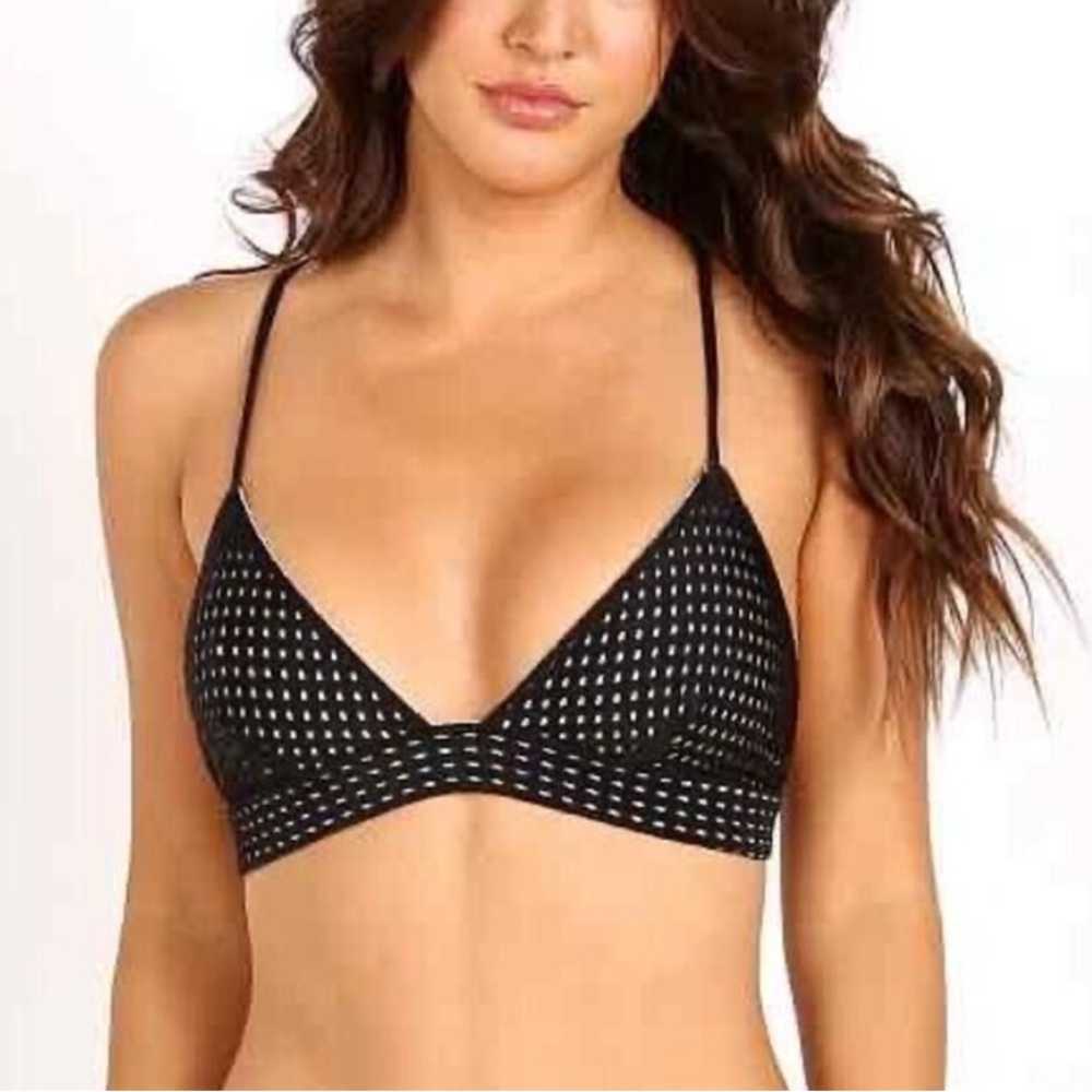 ACACIA AWAPUHI BIKINI MESH TOP BLACK